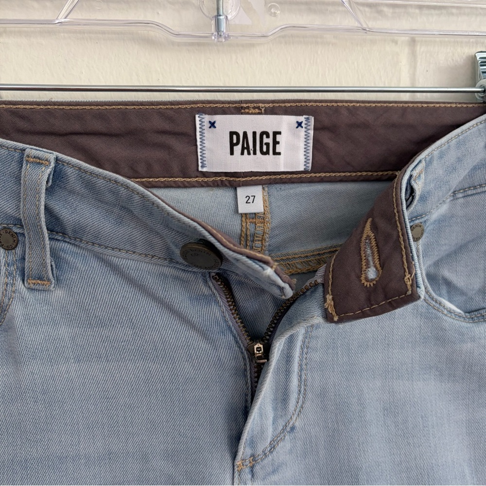 PAIGE Skyline Ankle Peg Skinny Jeans in Light Blue - Non-Distressed, SZ 27 EUC - Picture 4 of 8